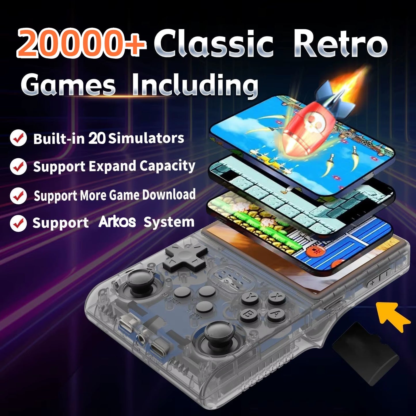 PixelPlay R36S Retro Game Console